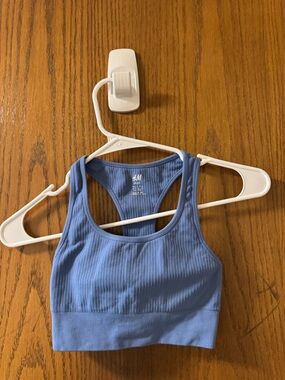 H&M Ribbed Periwinkle Racerback Crop Top